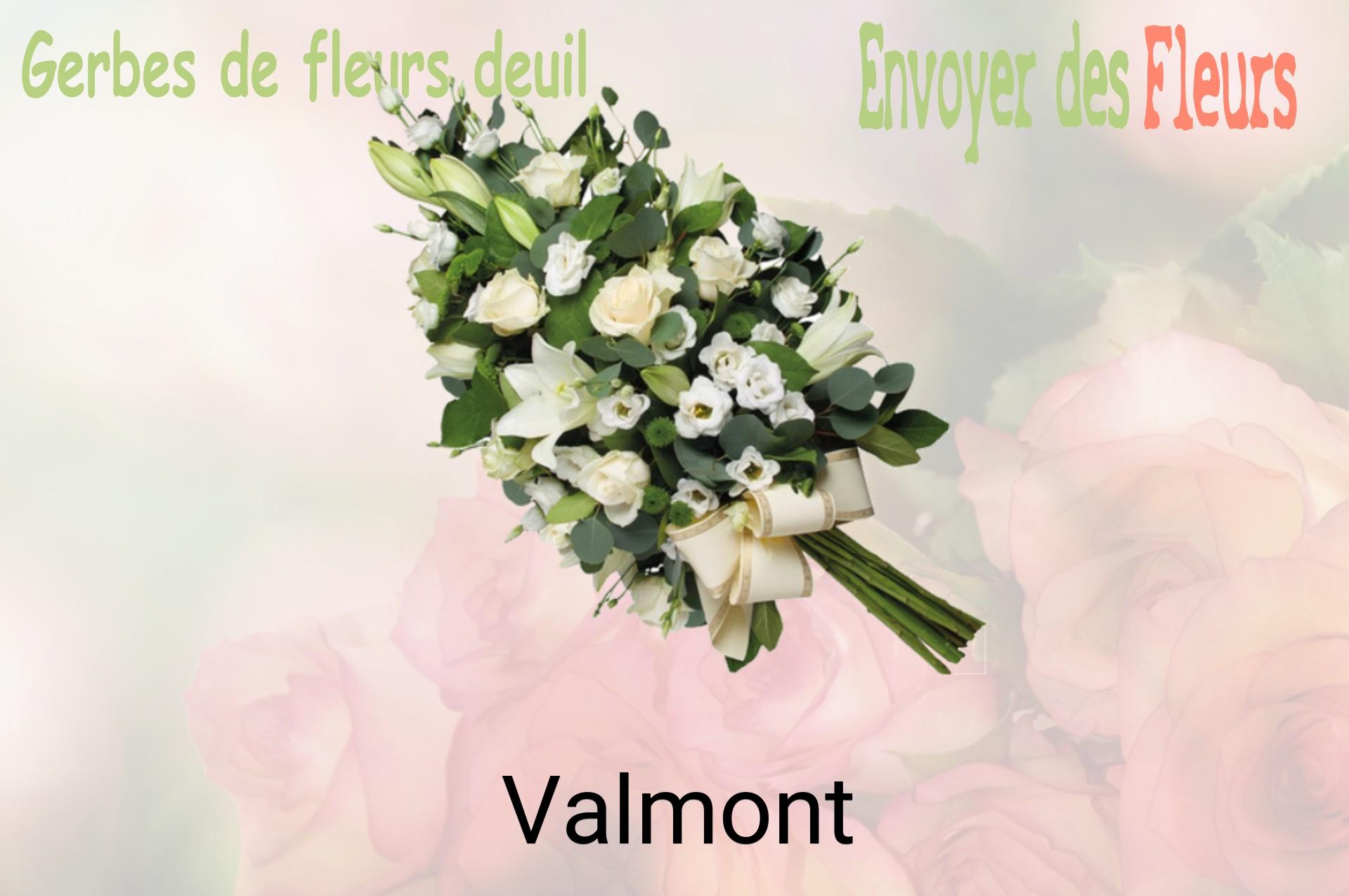 Gerbe de fleurs de deuil livrée à Valmont